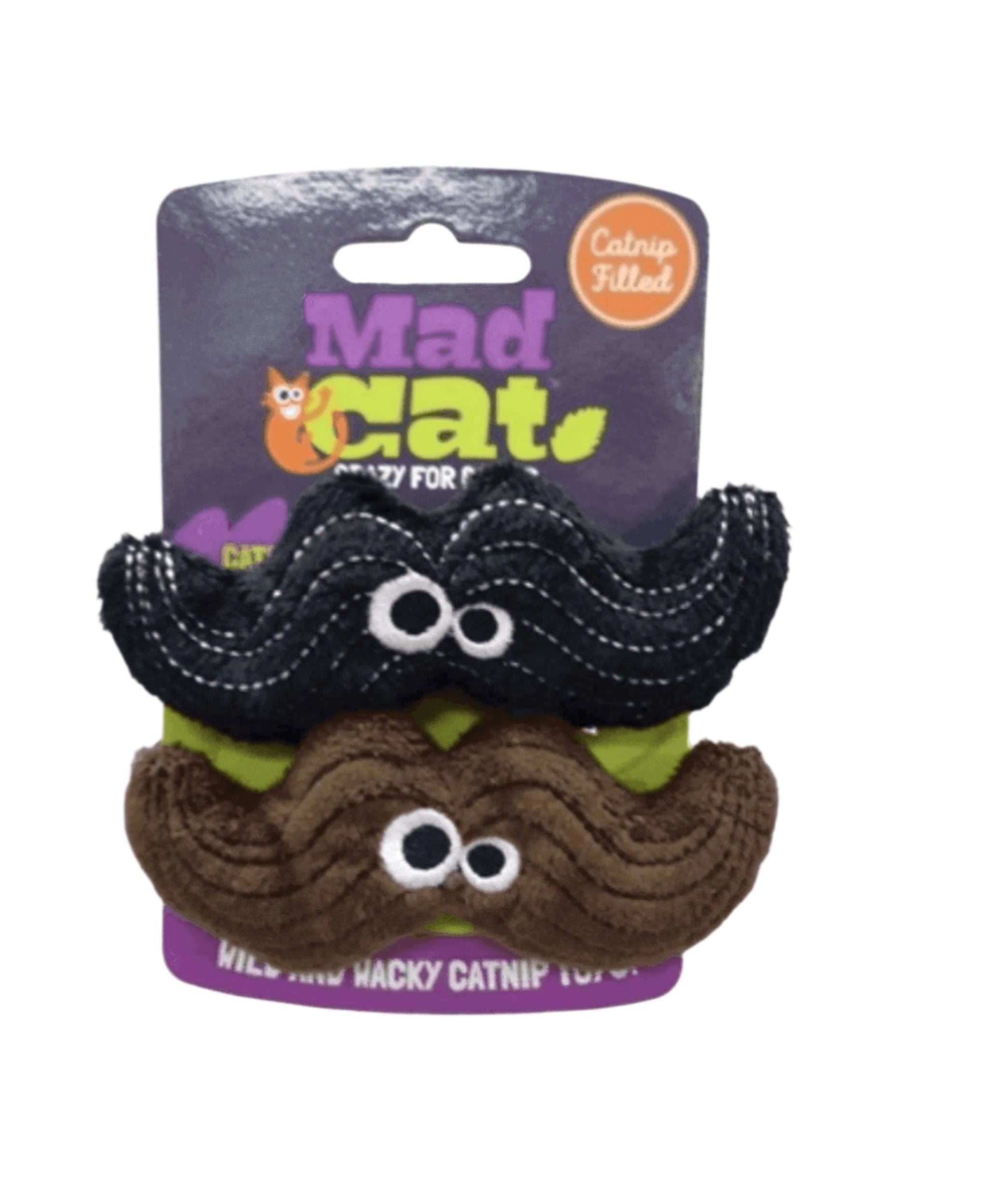 Mad Cat® Magic Meowstache Twin Pack - CAT TOY w/Catnip Mother of Bengals 