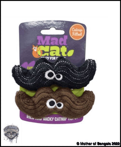 Mad Cat® Magic Meowstache Twin Pack - CAT TOY w/Catnip Mother of Bengals 