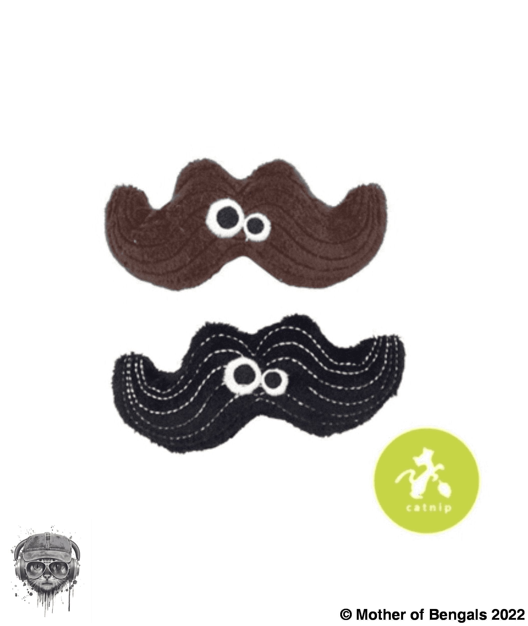 Mad Cat® Magic Meowstache Twin Pack - CAT TOY w/Catnip Mother of Bengals 