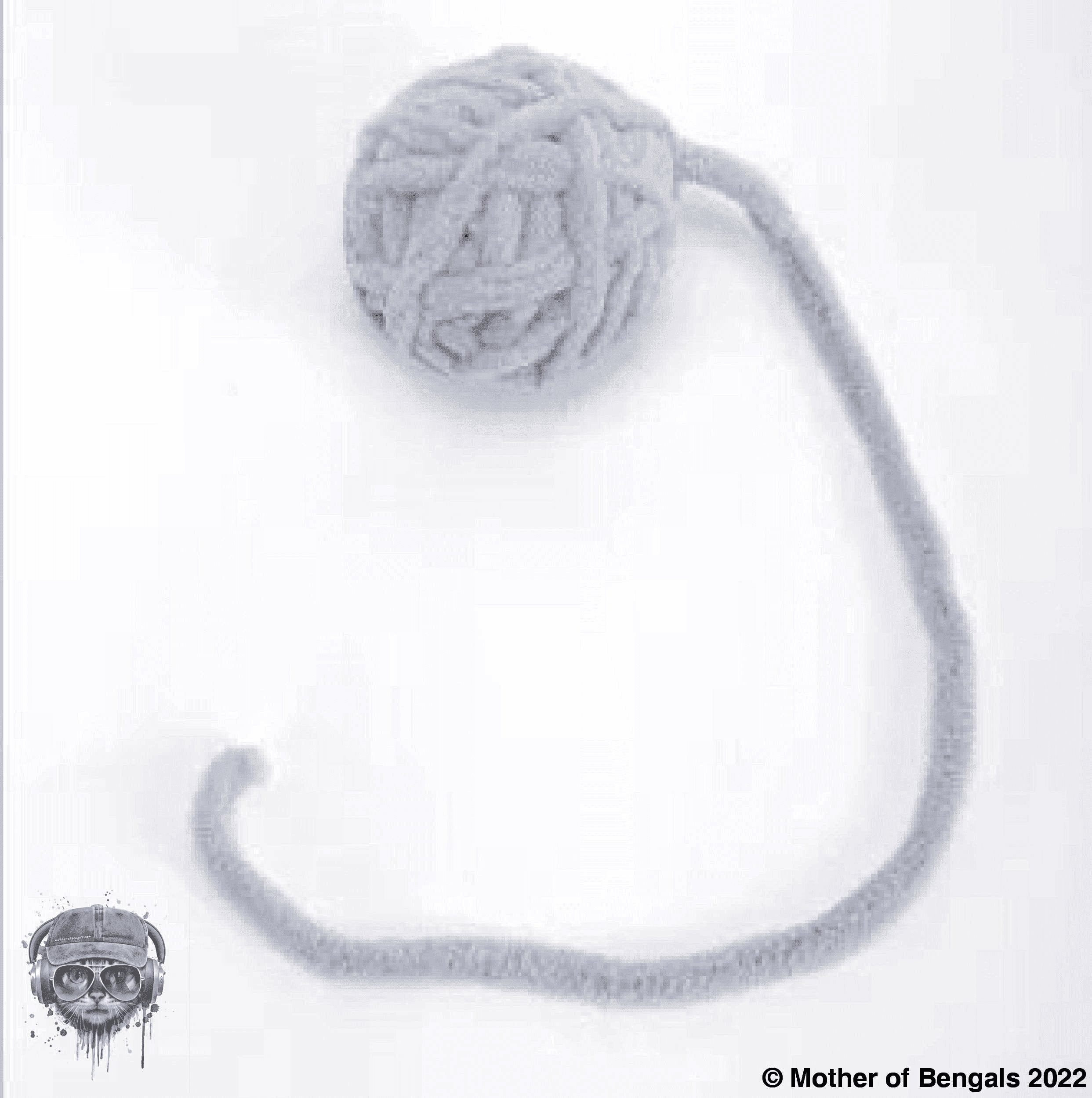 🧶 Not Just a Ball of Yarn by Mother Of Bengals Mother of Bengals Grey 