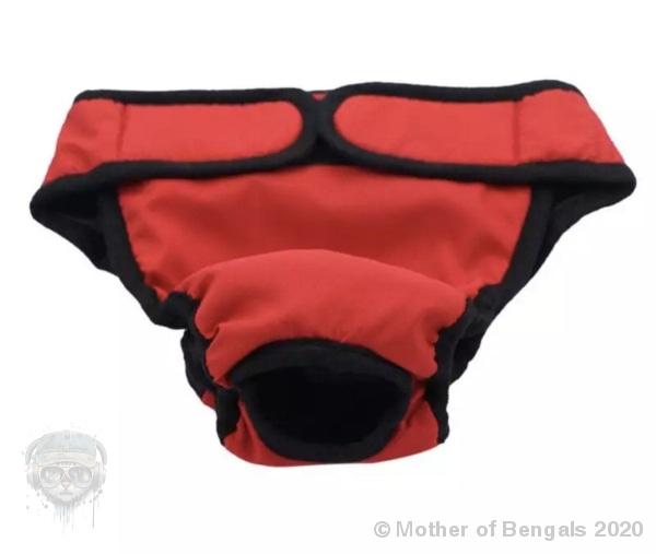 Pet Training Pants 👖 Mother of Bengals Red Small 