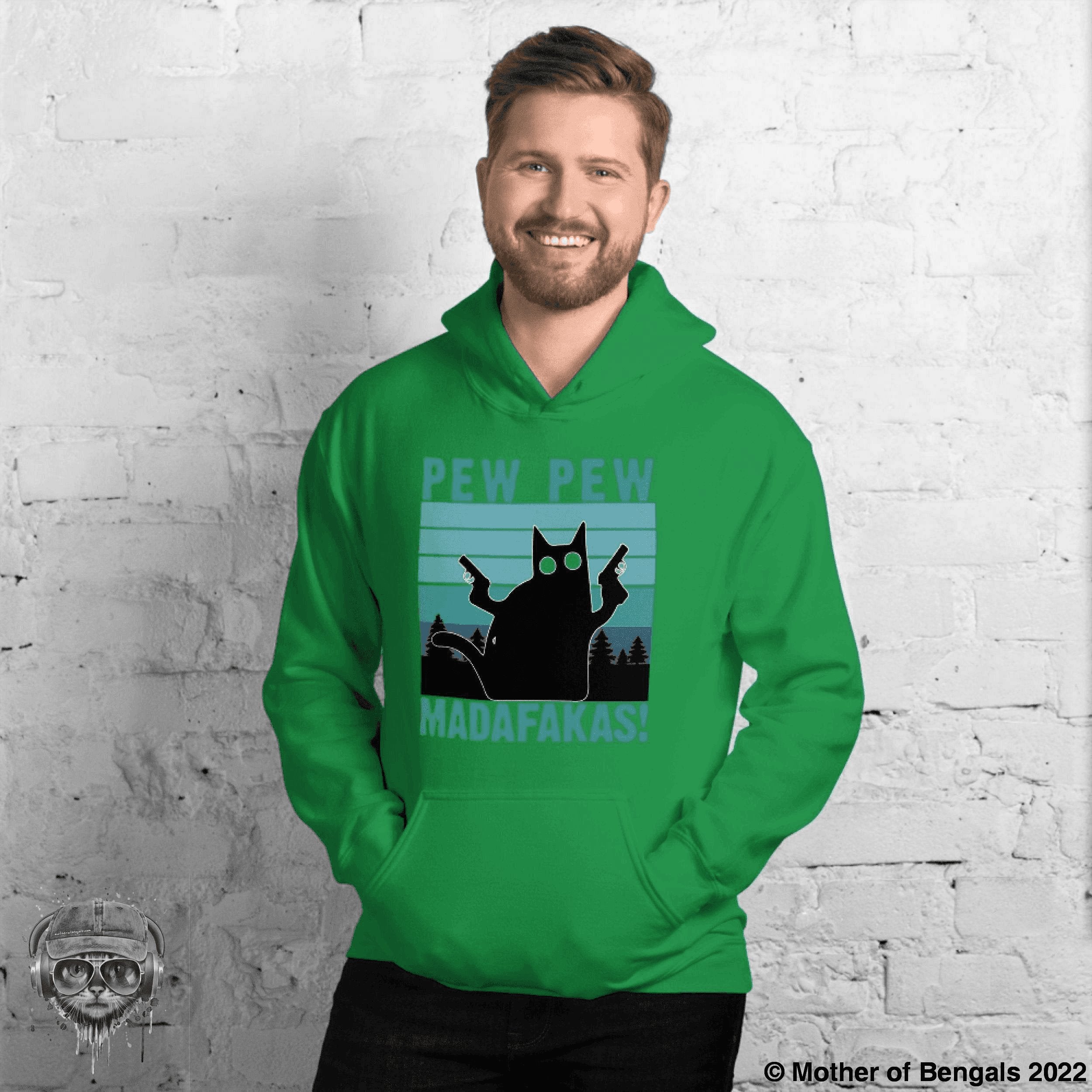 Pew Pew Unisex Hoodie Mother of Bengals Irish Green S 