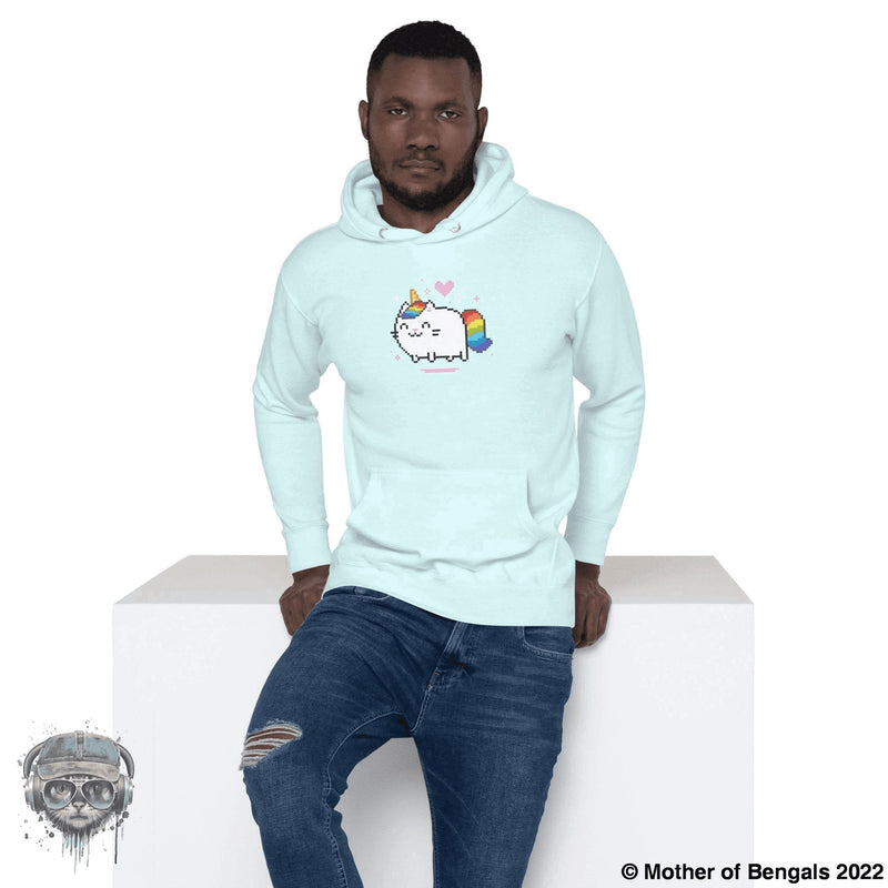 Unicorn Kitty Hoodie Mother of Bengals Sky Blue S 