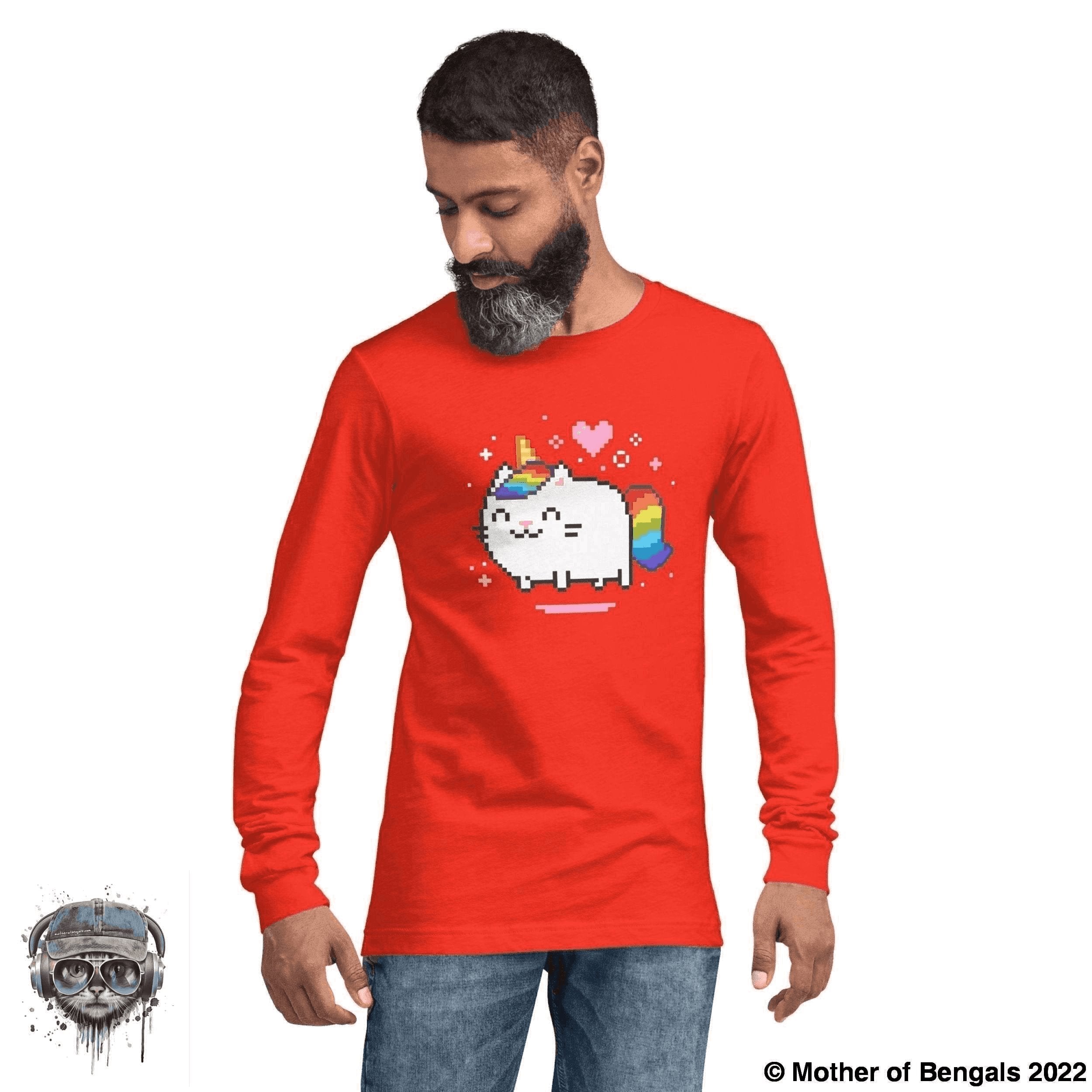 Unicorn Kitty Long Sleeve Shirt Mother of Bengals Poppy XS 