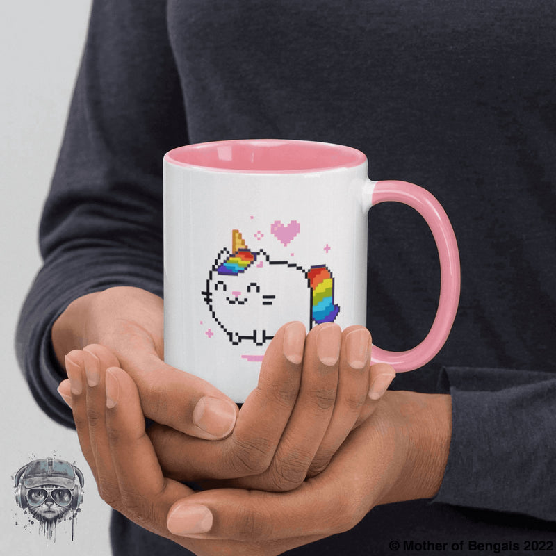 Unicorn Kitty Mug Mother of Bengals Pink 